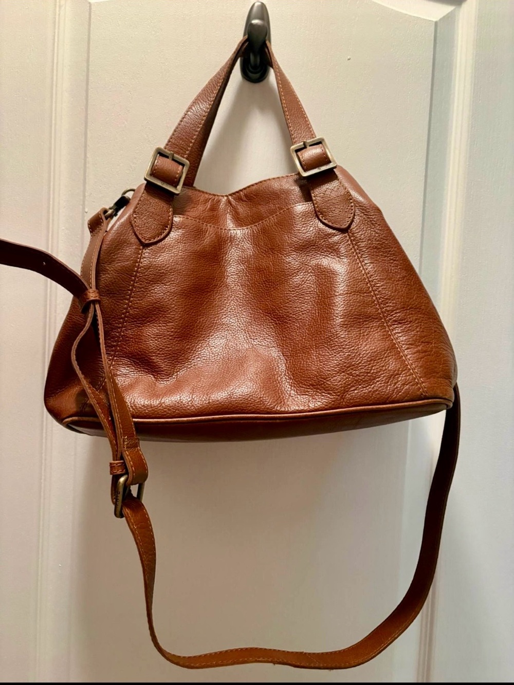Frye Cognac Brown Leather Shoulder Tote - Picture 2 of 10
